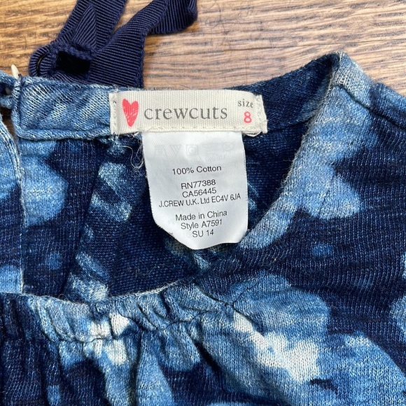 Girls Crew Cuts Blue Floral Dress - Picture 2 of 7